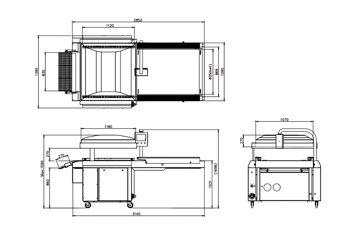 BT1100 – Belted Vacuum Sealer