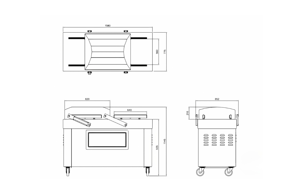 Drawing – DC640 – Double Chamber Sealer