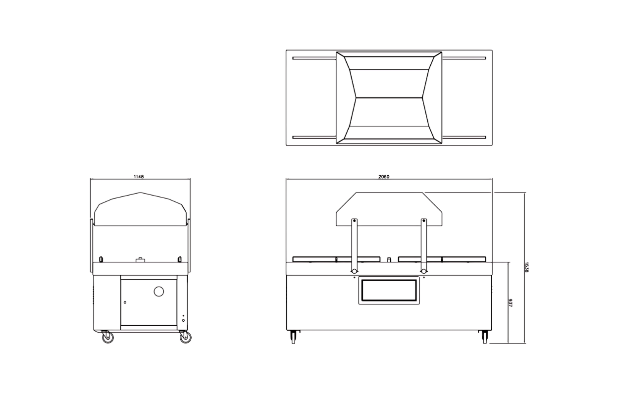 Drawing – DC860 – Double Chamber Sealer