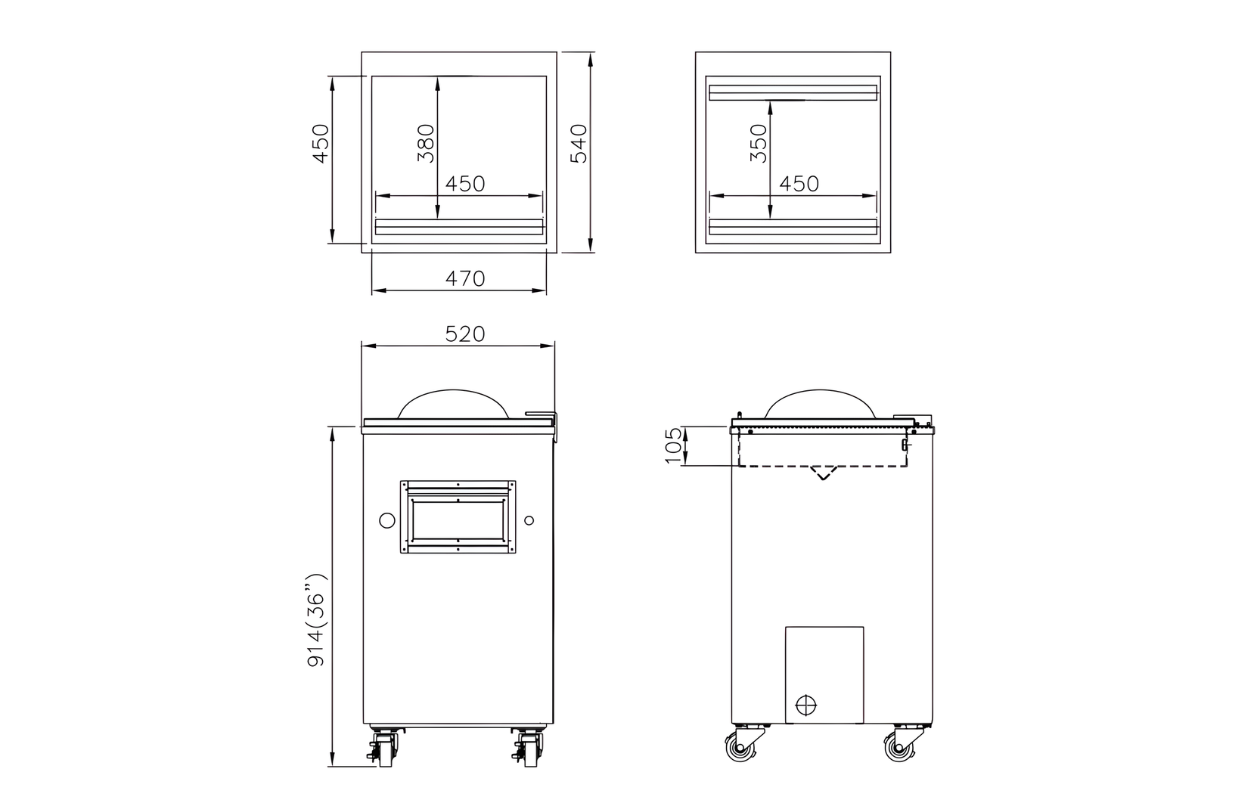 Drawing – SC420 – Single Chamber Sealer