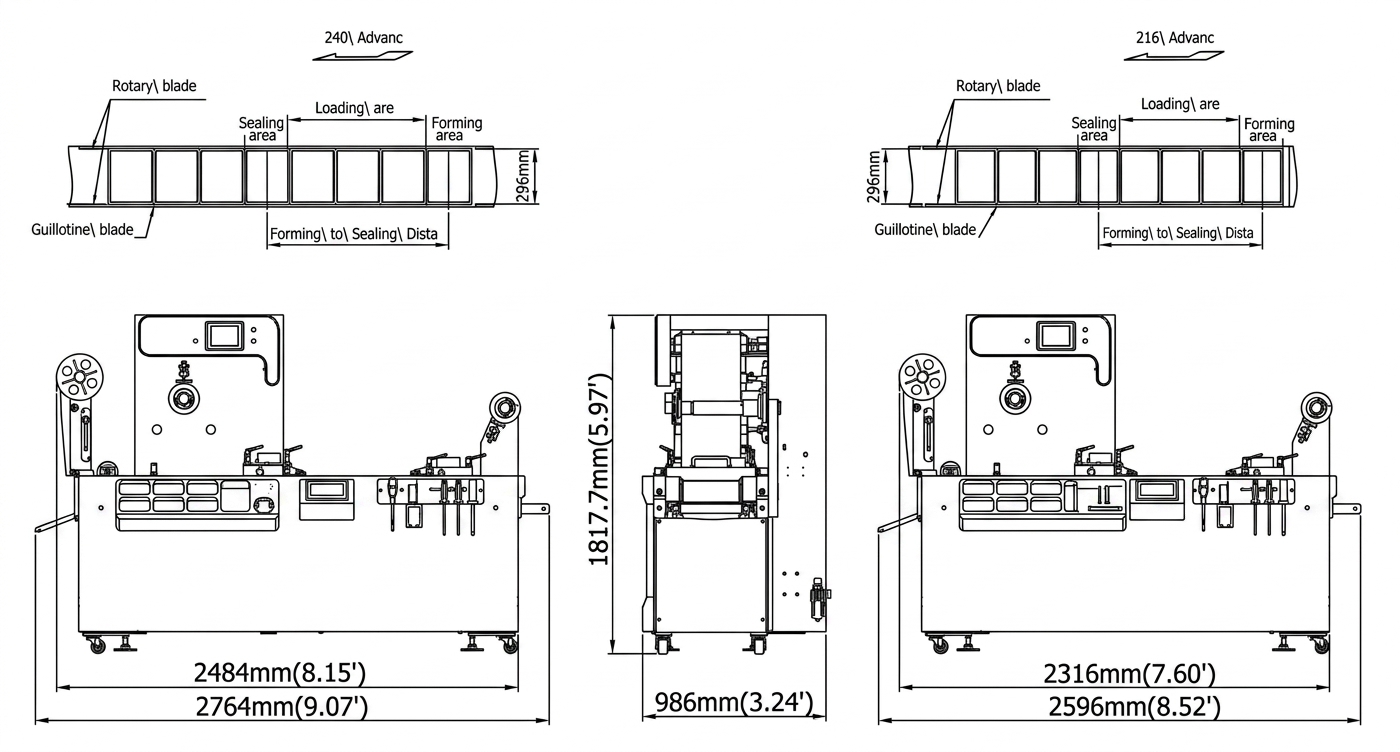 Machine Drawing – Mini Rollstock Packaging Machine