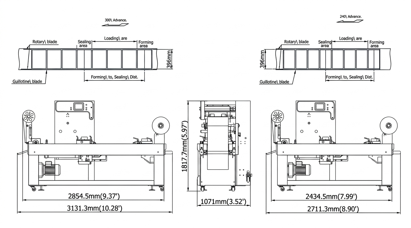 PRS-420 Mini Series – Rollstock Machine Drawing